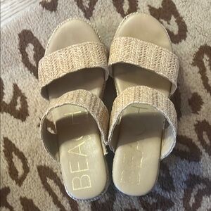 Beach by Matisse Tan Woven Sandals